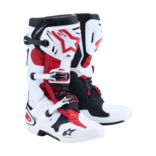 Alpinestars Motocross Boots Tech 10 - White / Black / Bright Red