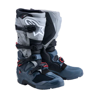 Alpinestars Motocross Boots Tech 7 Enduro Drystar - Dark Grey / Mid Grey / Bright Red