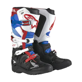 Alpinestars Motocross Boots Tech 7 Enduro Drystar Honda - Black / White / Blue / Red