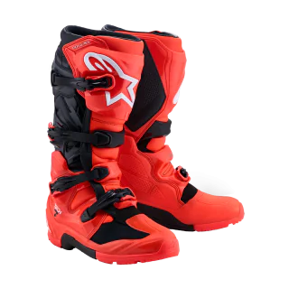 Alpinestars Motocross Boots Tech 7 Enduro - Fluo Red / Black