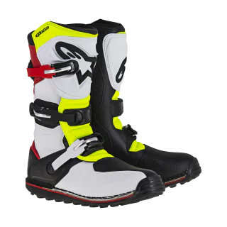Alpinestars Motocross Boots Tech-T - White / Red / Yellow Fluo / Black