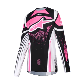 Alpinestars Women Motocross Jersey 2026 Techstar Nomur - Black / White / Fuchsia