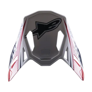 Alpinestars Helmet Visor S-M10 22.05 Carbon Meta 2 - White / Red / Blue