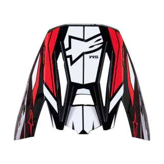 Alpinestars Helmet Visor S-M5 Action 2 - Gloss Black / White / Red