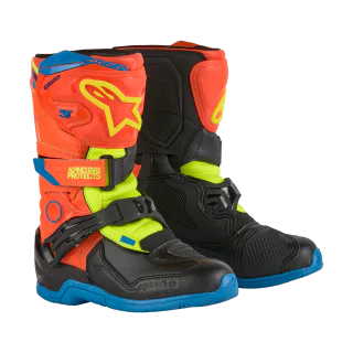 Alpinestars Kids Motocross Boots Tech 3S - Fluo Orange / Blue / Fluo Yellow