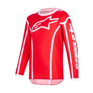 Alpinestars Youth Motocross Jersey 2026 Fluid Apex - Red / White