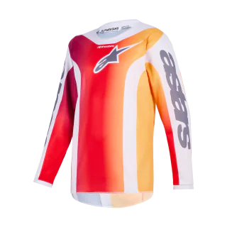 Alpinestars Youth Motocross Jersey 2026 Fluid Portl - Red / Light Grey / Dark Grey