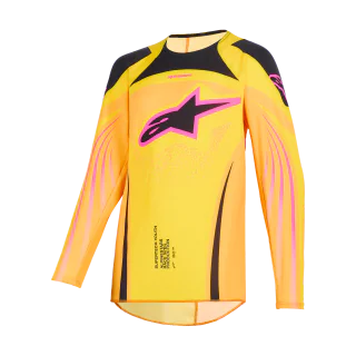 Alpinestars Youth Motocross Jersey 2026 Supertech Nomur - Orange / Yellow / Pink
