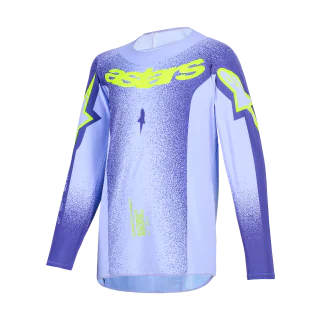 Alpinestars Youth Motocross Jersey 2026 Supertech Scenz - Purple / Fluo Yellow