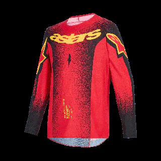 Alpinestars Youth Motocross Jersey 2026 Supertech Scenz - Red / Black / Yellow