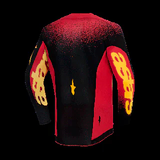 Alpinestars Youth Motocross Jersey Supertech Scenz - Red / Black / Yellow