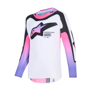 Alpinestars Youth Motocross Jersey 2026 Supertech Vista - White / Purple / Black
