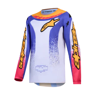 Alpinestars Youth Motocross Gear 2027 Fluid Drag - Light Lilac / Blue / Iris / Gold