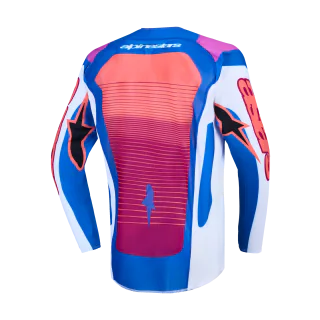 Alpinestars Youth Motocross Jersey 2027 Supertech Maven - White / Hot Coral / Blithe Blue