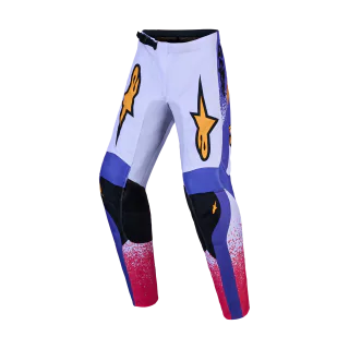 Alpinestars Youth Motocross Pants 2027 Fluid Drag - Light Lilac / Blue / Iris / Gold