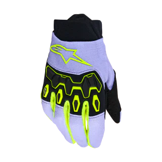 Alpinestars Youth Motocross Gloves 2026 Full Bore V2 - Purple / Fluo Yellow