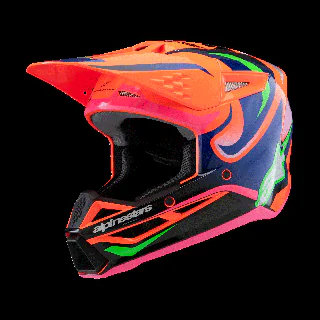 Alpinestars Youth Motocross Helmet S-M3 Deegan - Orange / Purple / Pink