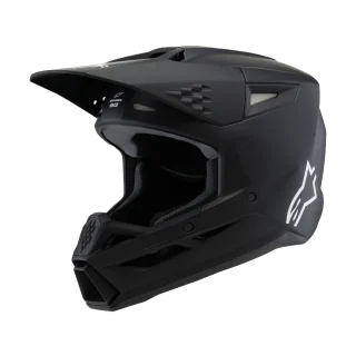 Alpinestars Youth Motocross Helmet S-M3 Solid - Matte Black