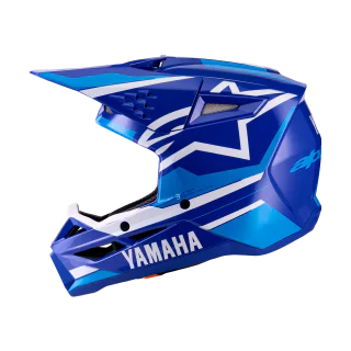 Alpinestars Youth Motocross Helmet S-M3 Yamaha - Glossy Blue / White