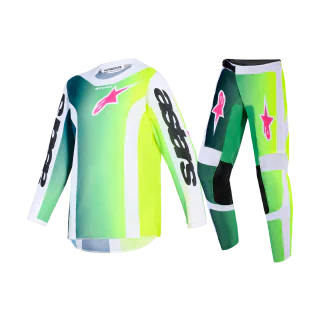 Alpinestars Youth Motocross Gear 2026 Fluid Portl - Green / White / Black