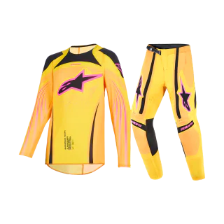 Alpinestars Youth Motocross Gear 2026 Supertech Nomur - Orange / Yellow / Pink