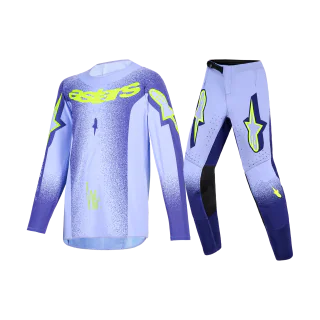 Alpinestars Youth Motocross Gear 2026 Supertech Scenz - Purple / Fluo Yellow