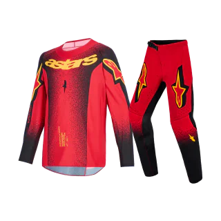 Alpinestars Youth Motocross Gear 2026 Supertech Scenz - Red / Black / Yellow