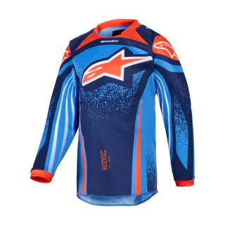 Alpinestars Mini Motocross Jersey 2026 Racer Nomur - Dark Navy / Orange / Ucla / Blue