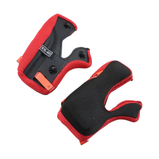 Alpinestars Cheek Pad Set S-M8 / S-M10 22.05 - Black / Red - +5 mm