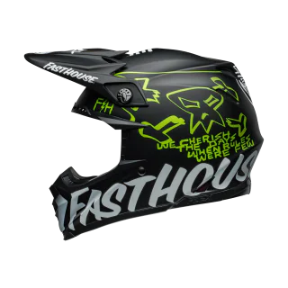 Bell Motocross Helmet Moto-9S Flex Fasthouse MC Core - Black / Yellow