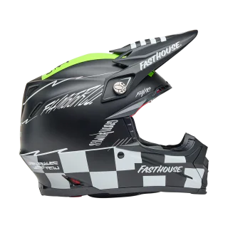 Bell Motocross Helmet Moto-9S Flex Fasthouse Smoke Bomb - Black / High-vis