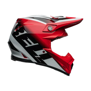 Bell Motocross Helmet Moto-9S Flex Rail - Red / White