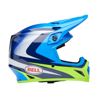 Bell Motocross Helmet MX-9 Jackal - Blue / HiViz Yellow