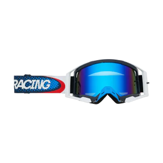 Fox Motocross Goggle Airspace II Temper - Midnight - Blue Spark