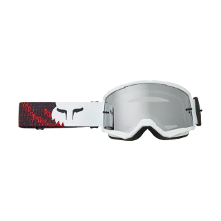 Fox Motocross Goggle Main II Kairos - White / Fluo Red - Chrome Spark