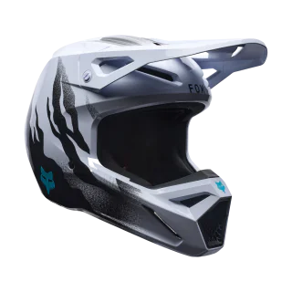 Fox Motocross Helmet V1 Clutch - White / Black