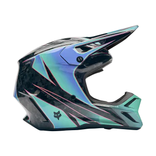 Fox Motocross Helmet V3 RS Canvas - Aqua