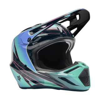 Fox Motocross Helmet V3 RS Canvas - Aqua