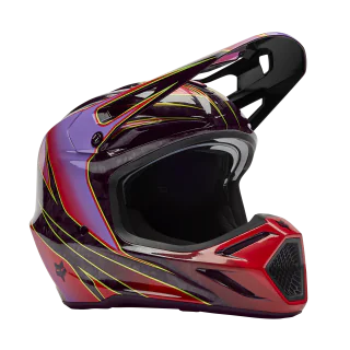 Fox Motocross Helmet V3 RS Canvas - Red