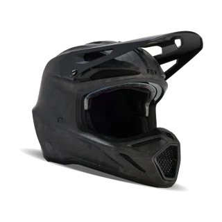 Fox Motocross Helmet V3 RS Carbon Solid - Matte Black