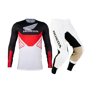 Fox Motocross Gear Flexair Honda - Black / White