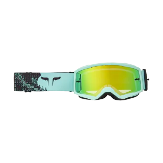 Fox Youth Motocross Goggle Main II Kairos - Turquoise - Green Spark