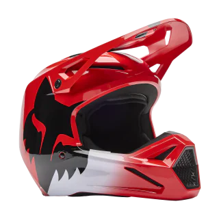 Fox Youth Motocross Helmet V1 Shield - Fluo Red