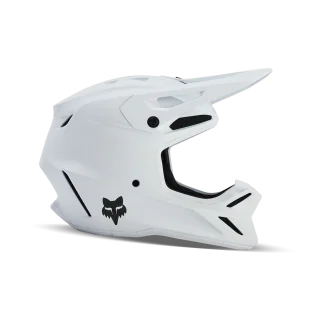 Fox Youth Motocross Helmet V3 Solid - Matte White