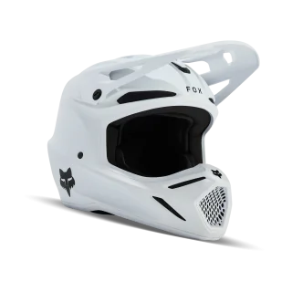 Fox Youth Motocross Helmet V3 Solid - Matte White