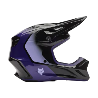Fox Youth Motocross Helmet V3 Spire - Black / Purple