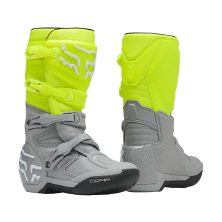 Fox Youth Motocross Boots Comp - Yellow / Grey