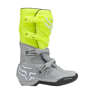 Fox Youth Motocross Boots Comp - Yellow / Grey