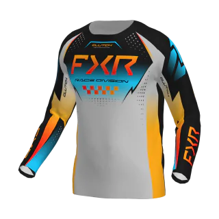 FXR Motocross Gear Clutch Pro - Grey / Sky / Orange