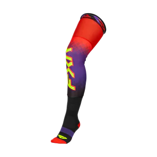 FXR Motocross Socks Long Kneebrace - Red / Purple